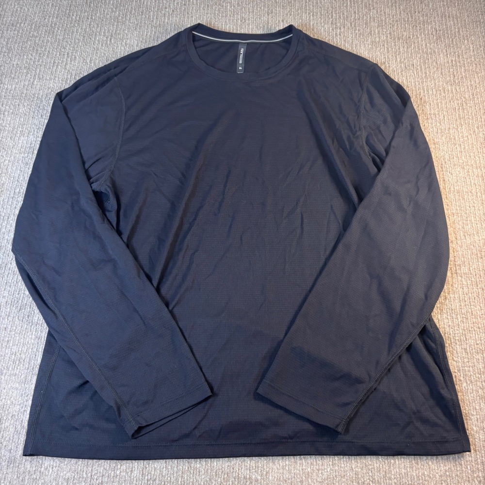 Ten Thousand Black Lightwieght Inverval Long Sleeve Shirt Men's Size XL EUC